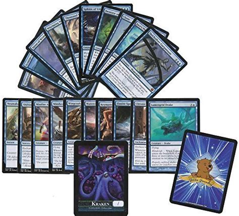 Buy 100 Magic the Gathering All Blue Card Lot - Includes 8 Rares and 2 ...