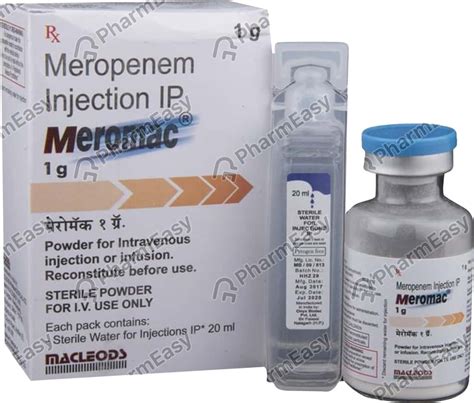 Meromac 1 G Powder For Injection (1): Uses, Side Effects, Price ...