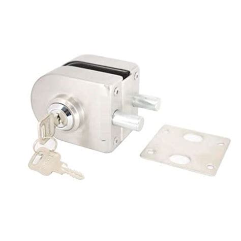 RYSWARE Glass to Wall Door Lock pin Type with One Side Key and one Side ...
