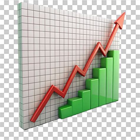 3d illustration of line chart growth isolated on transparent background ...