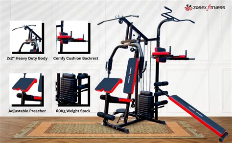 3 Station Multi Function All in One Gym Machine for Home Men Workout ...