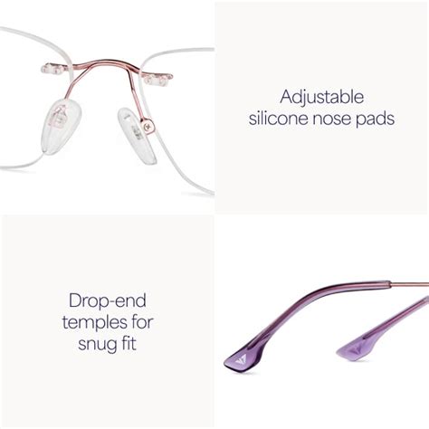 Buy Gold Black Rimless Cat Eye Vincent Chase SLEEK STEEL VC E15700-C2 ...