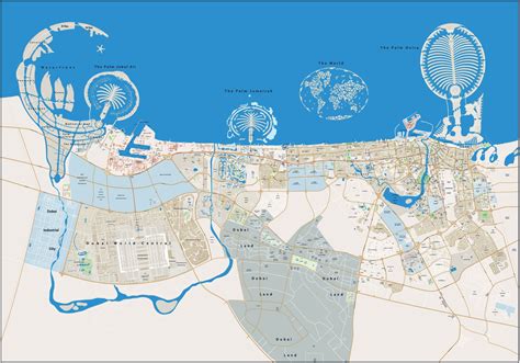 Map of Dubai - Top 10 Attractions - GIS Geography