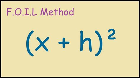 (x+h)^2 Simplified using FOIL