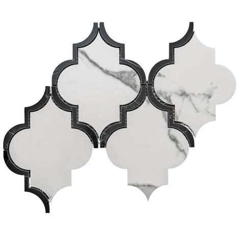 The Tile Life Sample- Stately Lantern Calacatta 4-in x 4-in Polished ...