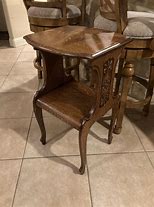 Image result for Oak Side Table with Baskets