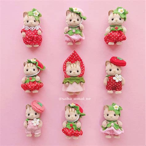 strawberry babies | Calico critters families, Strawberry baby, Little ...