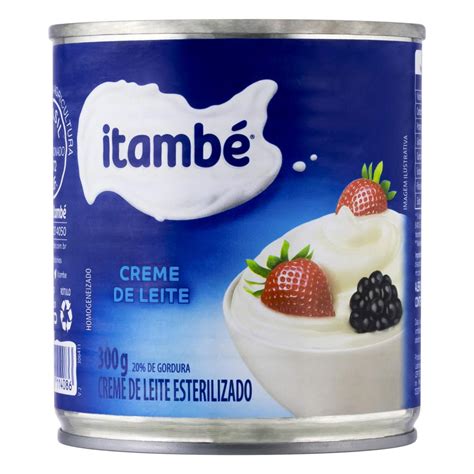 Creme De Leite Itambé 300g Esterilizado Homogeneizado Lata - Shimodinha ...