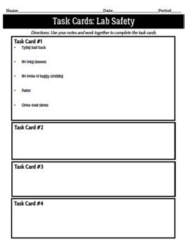 Image result for Task Cards On Lab Sheet