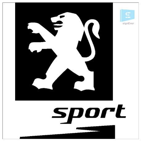 SIGN EVER Peugeot Sport Logo Car Stickers Exterior for Sides Bumper ...