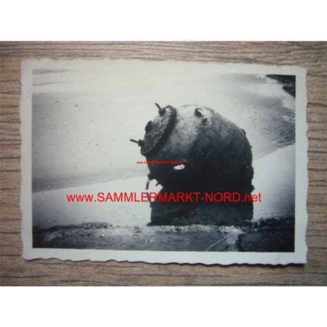 Foto Belgien - Seemine am Strand, Sammlermarkt-Nord, militärische ...