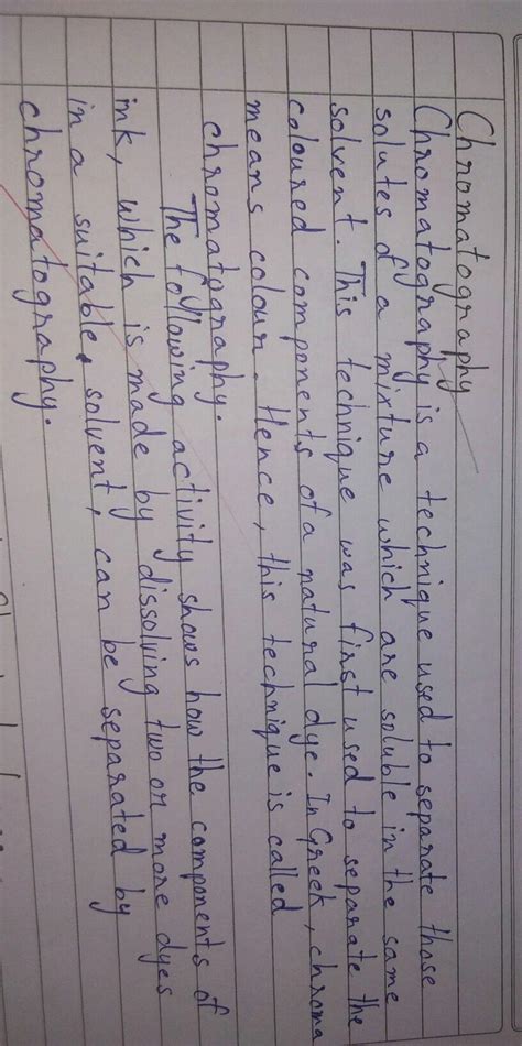 prabodh ka pariksha board mein chromatography ko samjhaie - Brainly.in