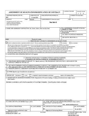 Fillable Online aed usace army Amendment of solicitation/modification ...
