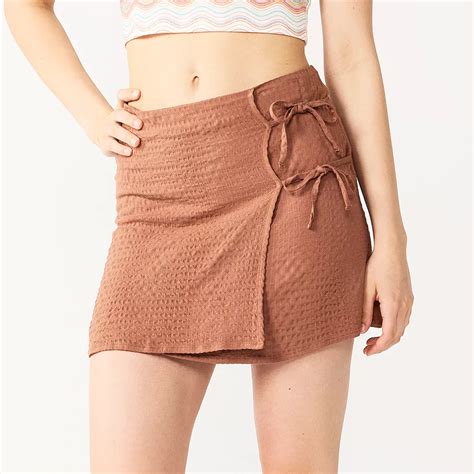 Juniors' SO® Double-Tie Wrap Mini Skirt