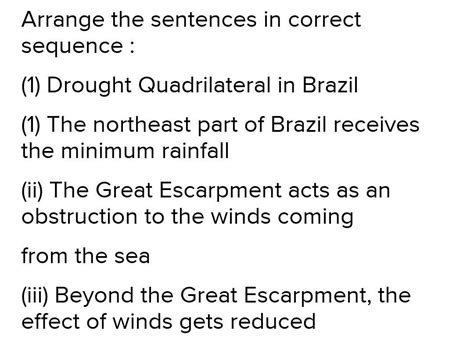 go west policy in Brazil arrange the sentence in correct sequence ...