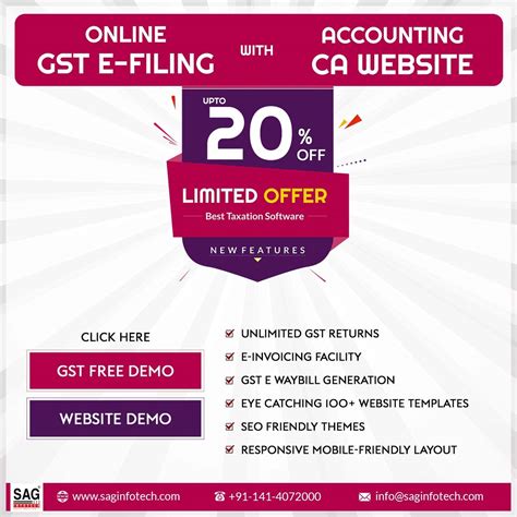 Up to 20% Off on Online GST Software with CA Website Package