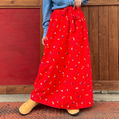 trump pattern long skirt | hummingvtg