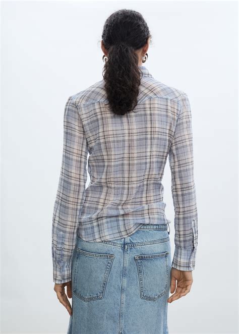 Check cotton shirt - Women | MANGO USA
