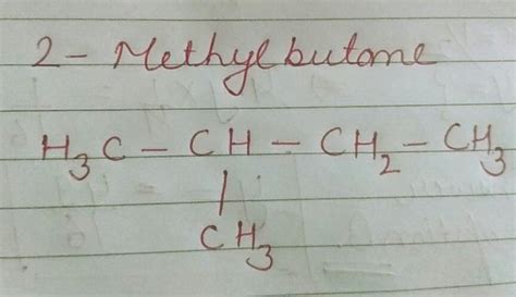 Structure of 2-methyl butane - Brainly.in