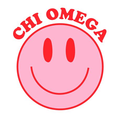 Chi Omega Chi O Smiley Sorority Graphic