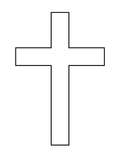 Cross Outlines Printables - for Coloring Pages, Stencils & More | Cross ...