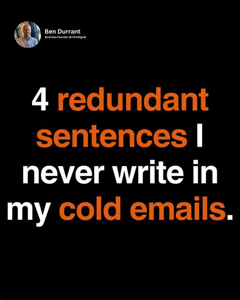 4 redundant sentences I never write in my cold emails. (you should do ...