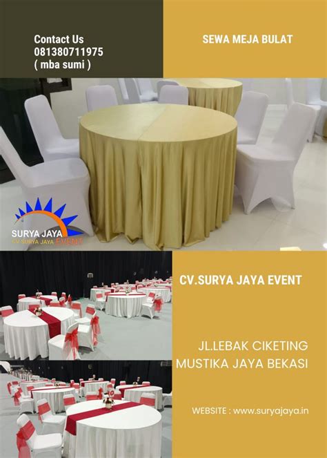 Rental Meja Bulat Di Kawasan Industri Kujang Cikampek Karawang