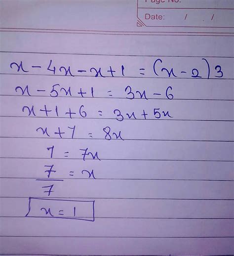 Check whether the following are quadratic equations : x - 4x -x+1= (x ...