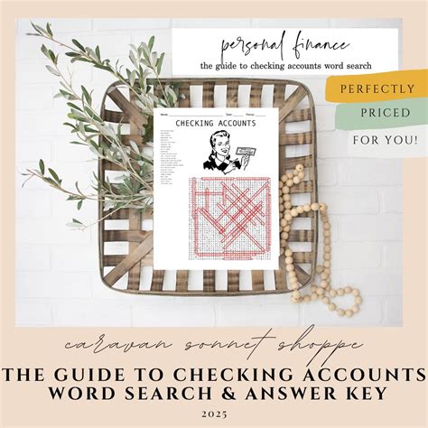 the guide to checking accounts word search // caravan sonnet shoppe on ...