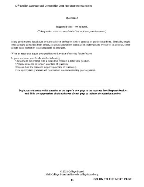 AP Lang 2021 FRQ 3 Prompt Argument for research - - Studocu