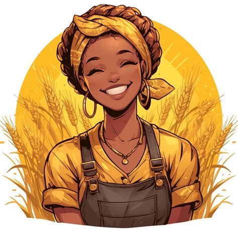 Rwandan woman in traditional farmers gear in field | Premium AI ...