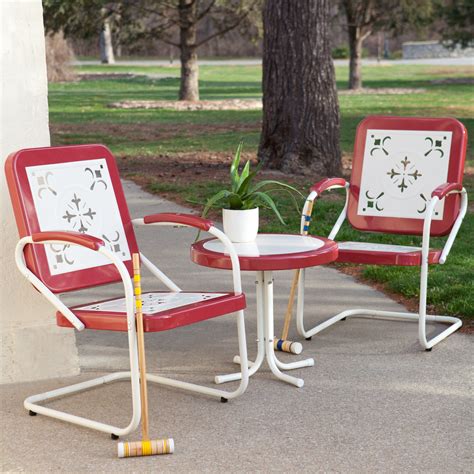 Have to have it. Paradise Cove Retro Metal Chat Set in Red $199.94 ...