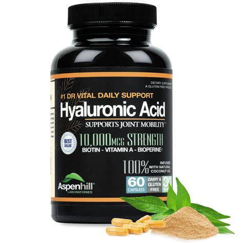 Buy Vital Daily Advanced Hyaluronic 10,000 Plus Biotin - A - Coconut ...