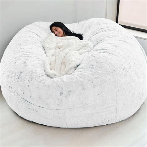 Big Huge Giant Bean Bag Chair for Adults, (No Filler) Bean Bag Chairs ...