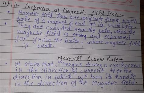 Mention any two properties of magnetic field lines. Define Maxwell's ...
