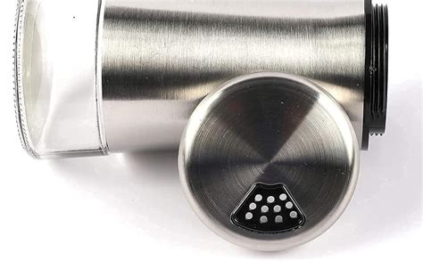 Buy ZELOVI Jar Glass with Stainless Steel caps for Salt & Pepper Shaker ...