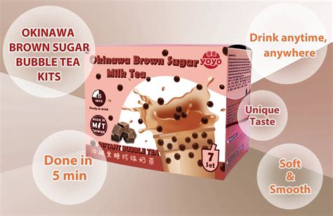 Okinawa Brown Sugar Bubble Milk Tea Kits - YOYO Brand