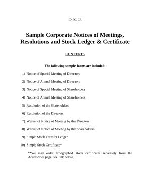 Sample Corporate Records for an Idaho Professional Corporation Doc ...