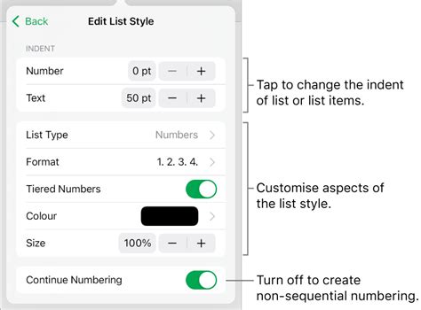 Format lists in Numbers on iPad - Apple Support (IN)