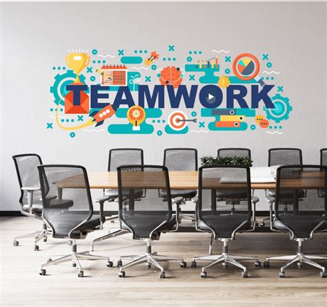 Buy Majestic Teamwork Quote Vinyl Wall Decal | Office Motivation Decor ...