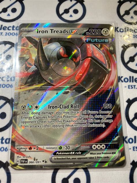 Iron Treads EX Ultra Rare #066/091 2024 Paldean Fates Pokemon Card ...