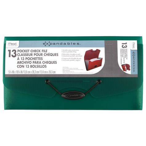 Mead Expanding Folder, Check File, 13-Pocket, 5-1/8" x 10-3/8 ...