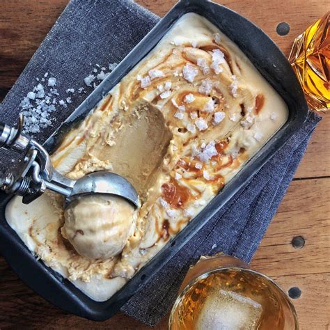 Make this boozy bourbon salted caramel ice cream no special equipment ...