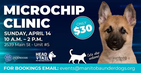 Microchip Clinic Fundraiser, Rivers Animal Hospital, Winnipeg, 14 April ...