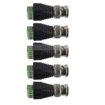 AdzMozi® BNC Connectors for CCTV BNC Male Connector Screw Type Terminal ...