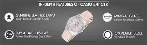 Casio Enticer Ladies Analog Pink Dial Women's Watch - LTP-1410L-4AVDF ...