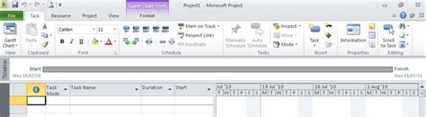 Image result for MS Project Interface