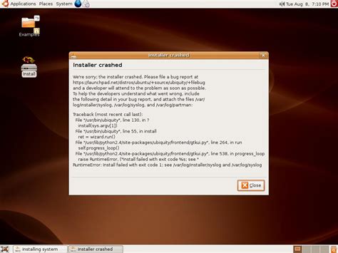 Image result for Ubuntu Install Error