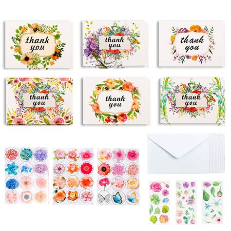 Buy Thank You Cards with Envelopes, 36 Pack Floral Thank You Notes with ...