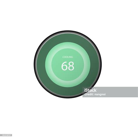 Vetores de Termostato De Círculo 68f No Modo Ar Condicionado De ...